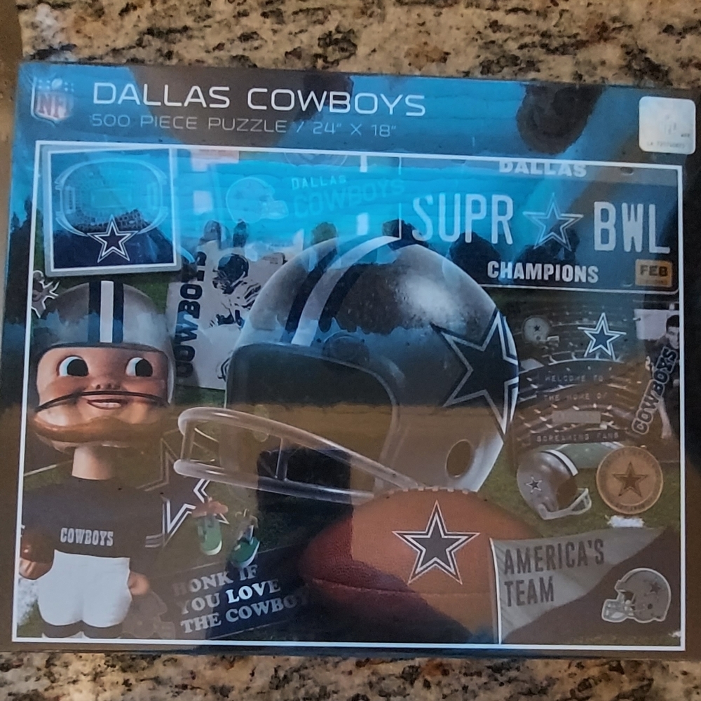 New NFL Cowboys 500 Piece Puzzle